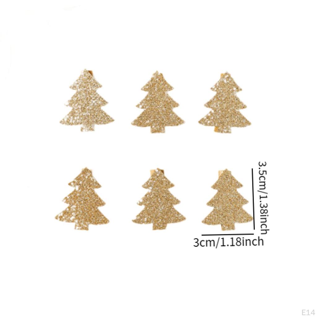 6 kusů přívěsků na vánoční stromek, dřevěné štítky, ozdoba pro festivalovou atmosféru