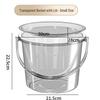 Transparent Plastic Outdoor Fishing Bucket with Lid