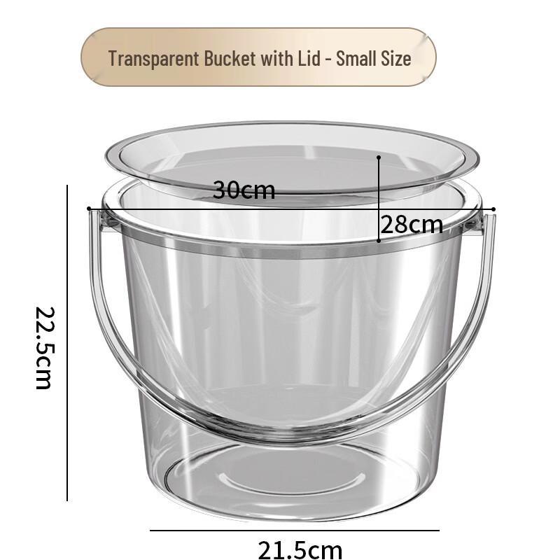 Transparent Plastic Outdoor Fishing Bucket with Lid