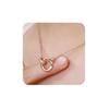 Halskette für Verstellbar Rosa Geschenk [Mesaro] Frauen, Zirkon, Möbius, Hypoallergen, Kette, Länge, Zirkon, Paar, Mode, Funkelnd, Beliebt, Stilvoll,