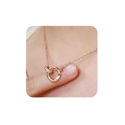 Necklace for Adjustable Pink Gift [Mesaro] Women, Zircon, Moebius, Hypoallergenic, Chain, Length, Zircon, Couple, Fashion, Sparkly, Popular, Stylish,