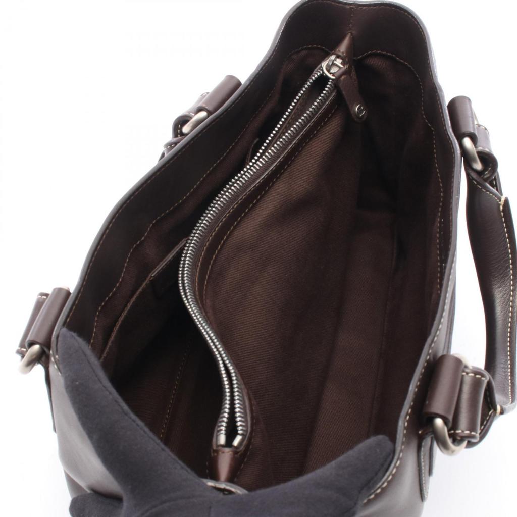 Used CELINE Boogie Bag Handbag Leather Brown Used Women