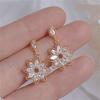 Korean Style Daisy Tulip Flowers Stud Earrings For Women Dropping Oil Pearl Crystal Earring for Women Girls Pretty Jewelry Gifts