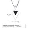Vnox New Fashion Triangle Pendant Necklace for Men Boys, Minimalist Stainless Steel Hollow Geometric Collar Male Jewelry Gift