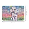 Starry Night Poodle Entrance Door Mat Anti-Slip Kitchen Bathroom Cute Pet Puppy Floor Bedroom Home Decor Rug Entrance Carpet Rug