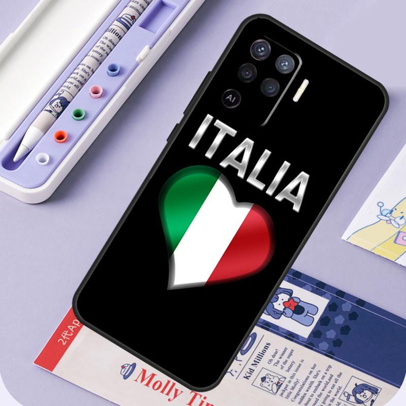 Italian Italy Flag For Oppo A40 A60 A80 A94 A74 A54 A15 A18 A38 A58 A78 A98 A16 A76 A96 A57 A17 A77 A5 Pro Case