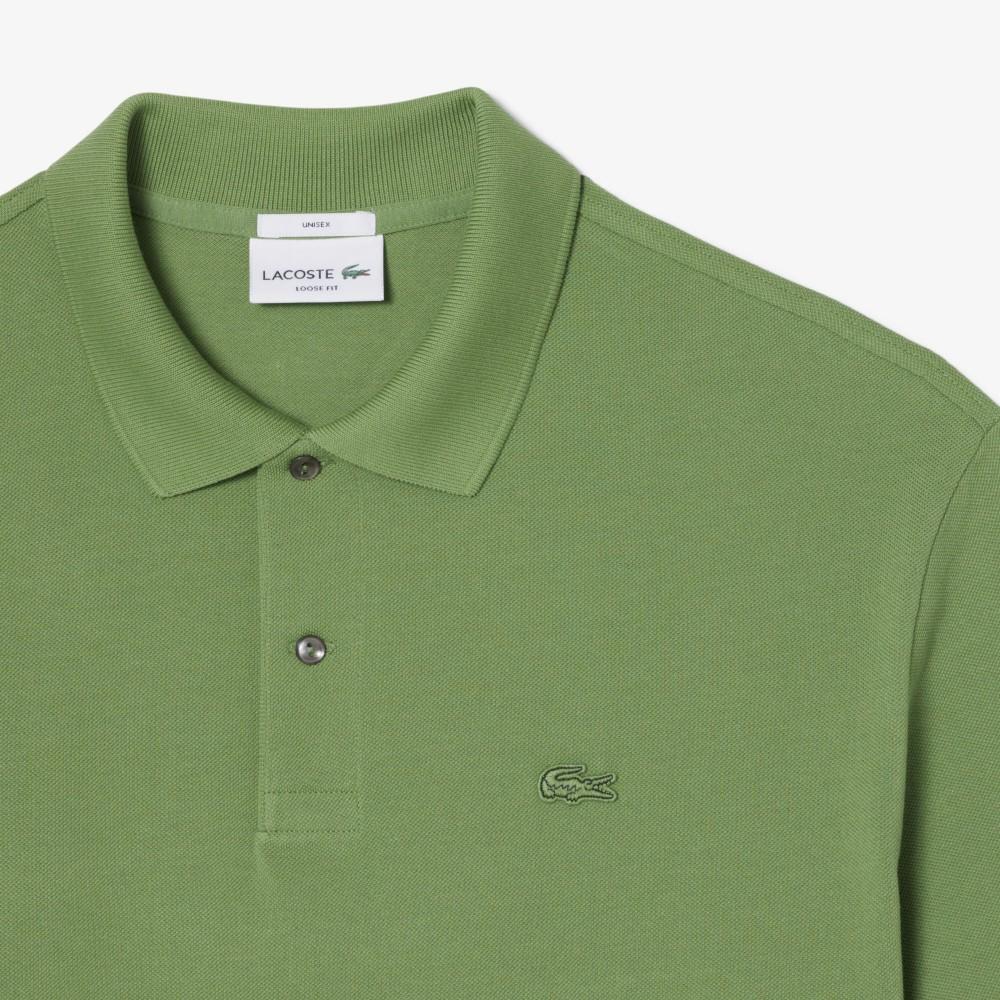 [lacoste] Men's Croc Signature Loose Fit Short Sleeve Polo Shirt PH7757-56G02M