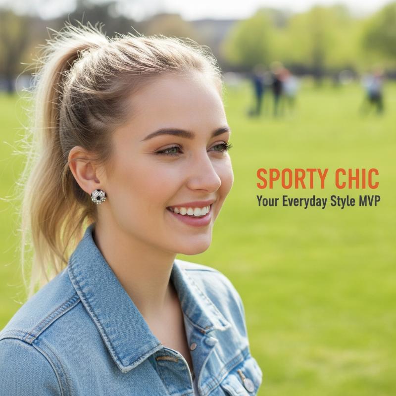 2Pcs New Fashion Crystal Baseball Stud Earrings For Women Rhinestone Football Volleyball Basketball Softball Sports Earrings