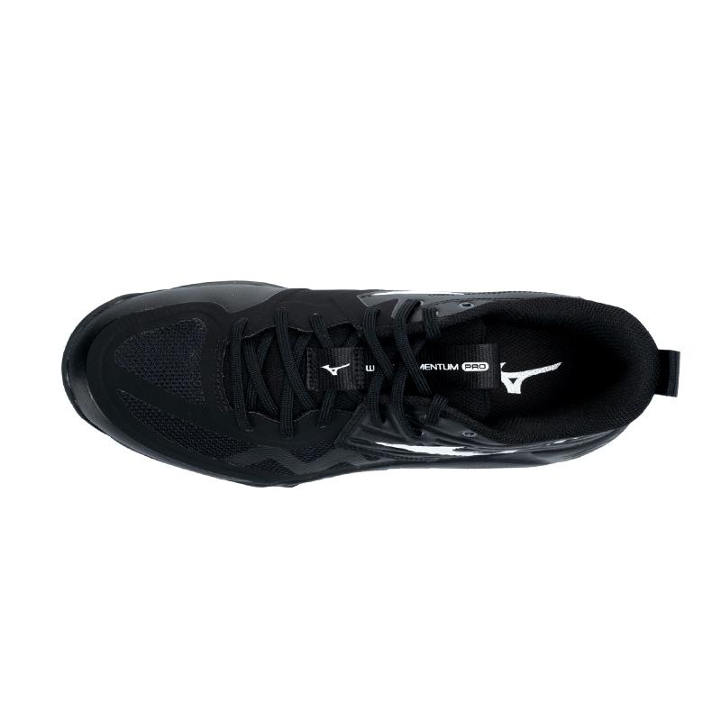 Mizuno WAVE MOMENTUM PRO Volleyballschuhe Unisex Niedrig geschnitten Schwarz/Weiß V1GA254082