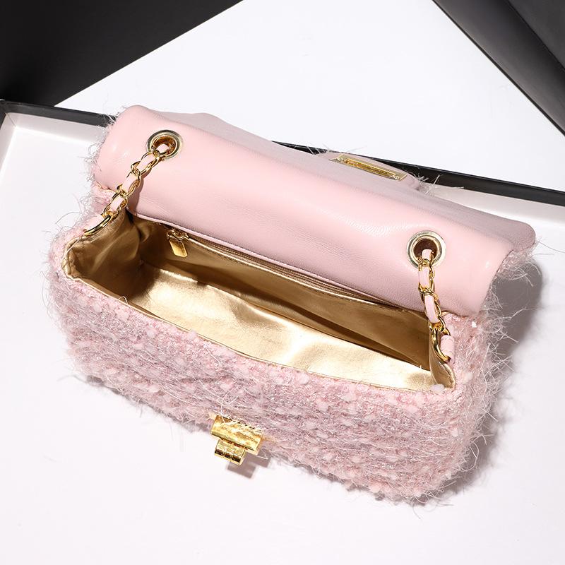 Borsa a Spalla Singola Multifunzione di Nicchia Design a Catena Autunno Inverno Ragazza Dolce di Alta Gamma