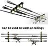 Fishing Rod Rack Holder Hanger Holds up to 8 Fishing Rods Wall Ceiling Mount for Garage Storage Organizers Display Stand