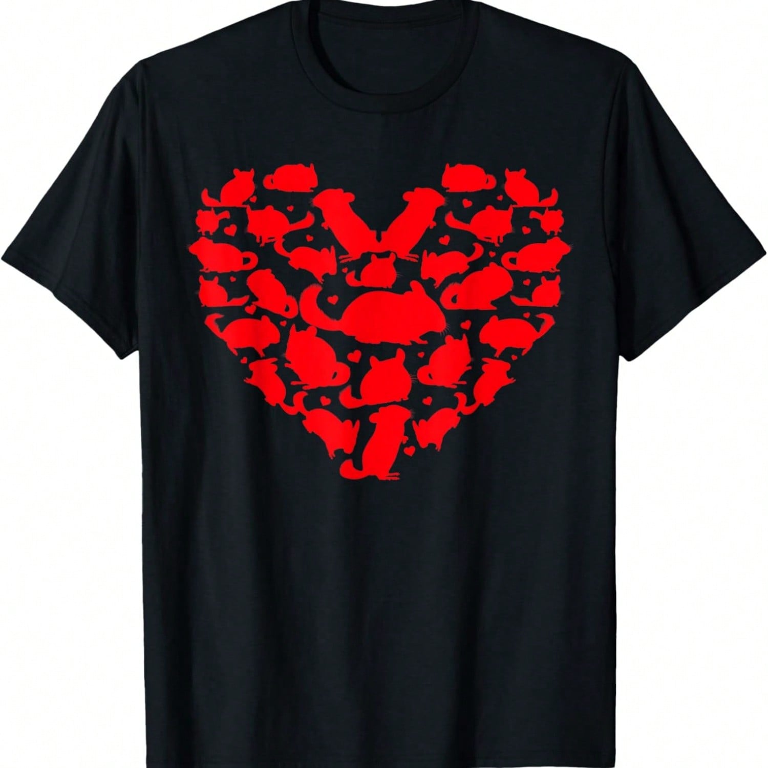 Chinchilla Lover Funny Love Heart Chinchilla Valentine s Day T-Shirt S разноцветный