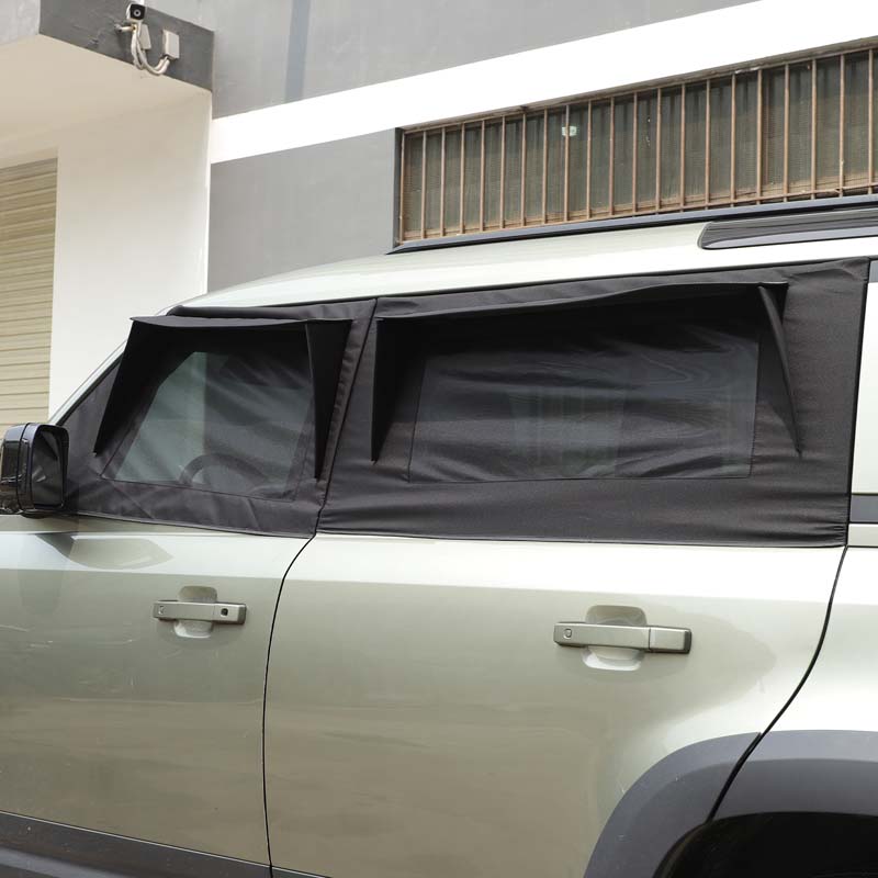 Car Front And Rear Doors Windows Mesh Covers Camping Insect Proof And Sunshade Mesh Covers For Land Rover Defender 110 2020-2026
