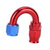 AN10 Aluminum Alloy Red Blue Oil Line End Fitting Adapter for PTFE Fuel Hose 180 degrees