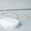 Elegant Rhinestone-Adorned No-Frame Reading Glasses - Lightweight, Comfortable, and Easy To Wear, +1.0 To +4.0