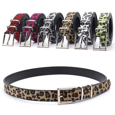 Damen Gürtel Damen Rosshaar Gürtel Mit Leopardenmuster Roségold Metall Schnalle Heißer Verkauf Pu Gürtel Zubehör Für Frauen EMA