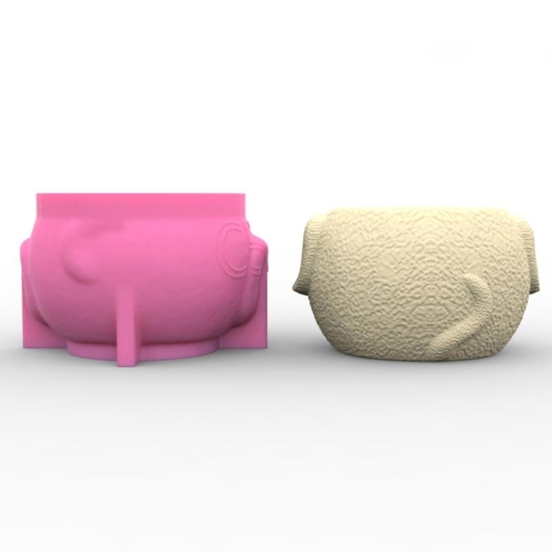 Versatile Silicone Mold Concrete Molds Silicone Casting Mold Dog Shaped Vase Mold Suitable for Vases Pen Holder Crafts