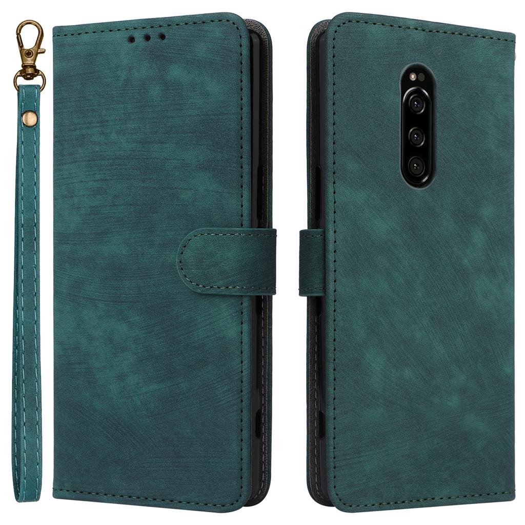 For Sony Xperia 1 RFID Blocking Leather Case with Strap Phone Wallet Cover
