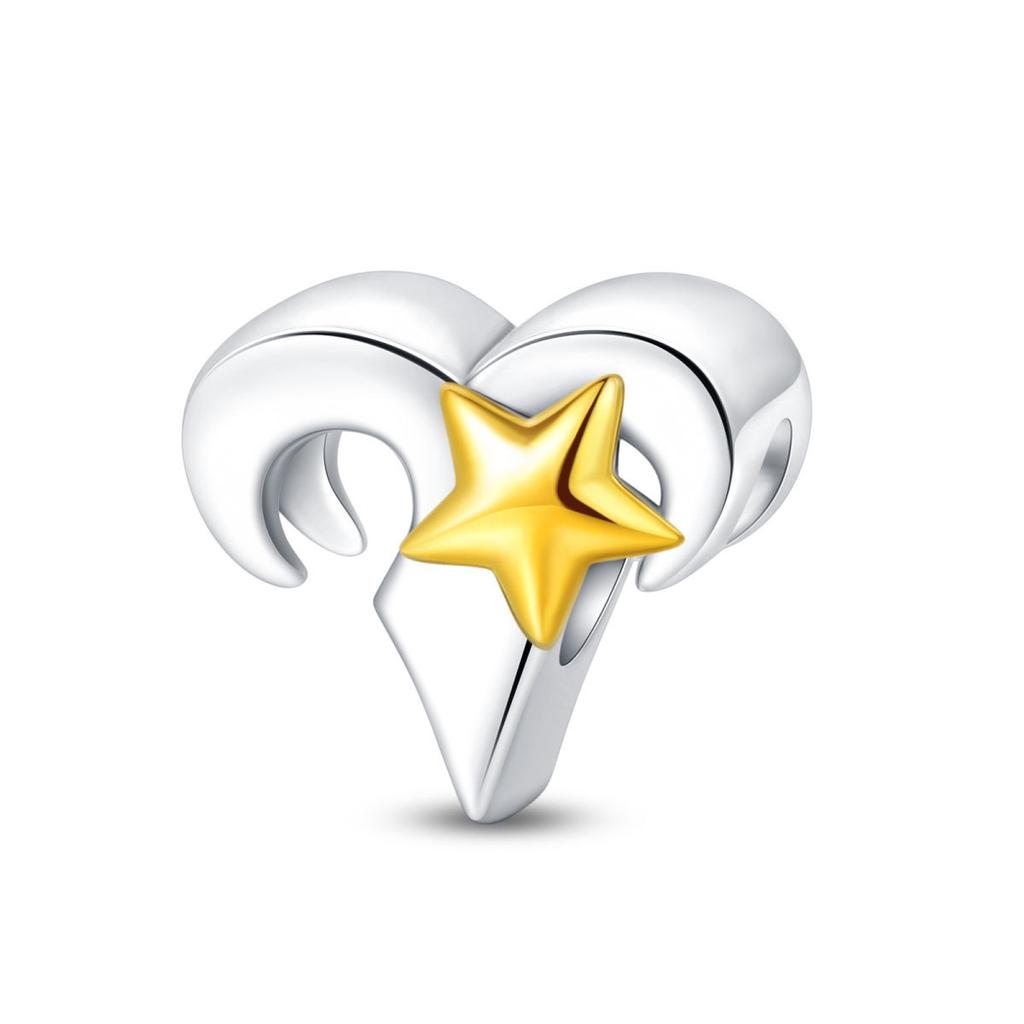Twelve Constellations Charm Pendant Beads Diy Jewelry Bracelets Necklace Accessories Copper Beads