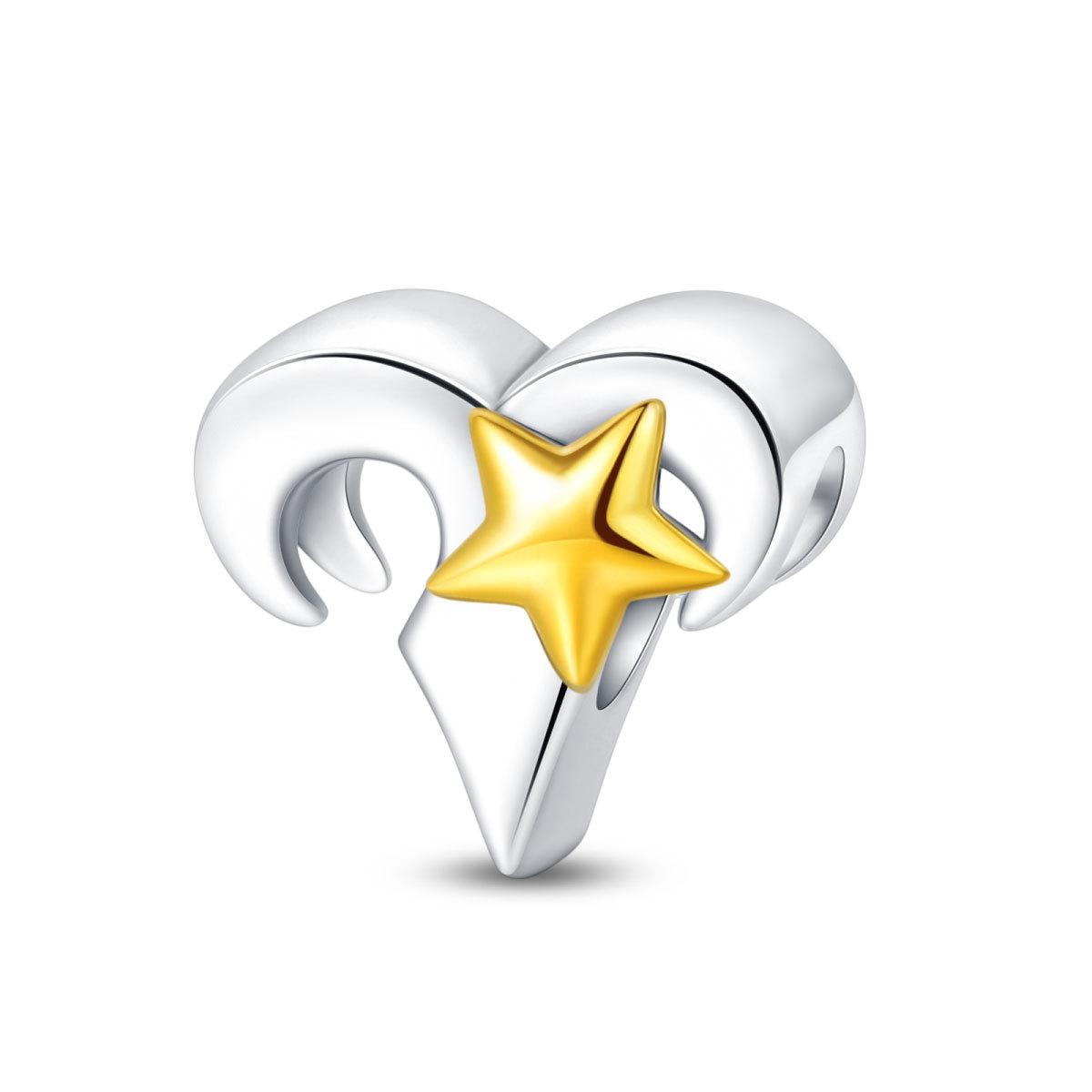 Подвески-шармы Двенадцать Созвездий для DIY Украшений Браслетов Ожерелий Медные Бусины