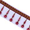 Cortina de cuentas de cristal de 2/4/6 metros con flecos y borlas de encaje, cinta ancha para manualidades, costura hecha a mano, accesorios para ropa y cortinas