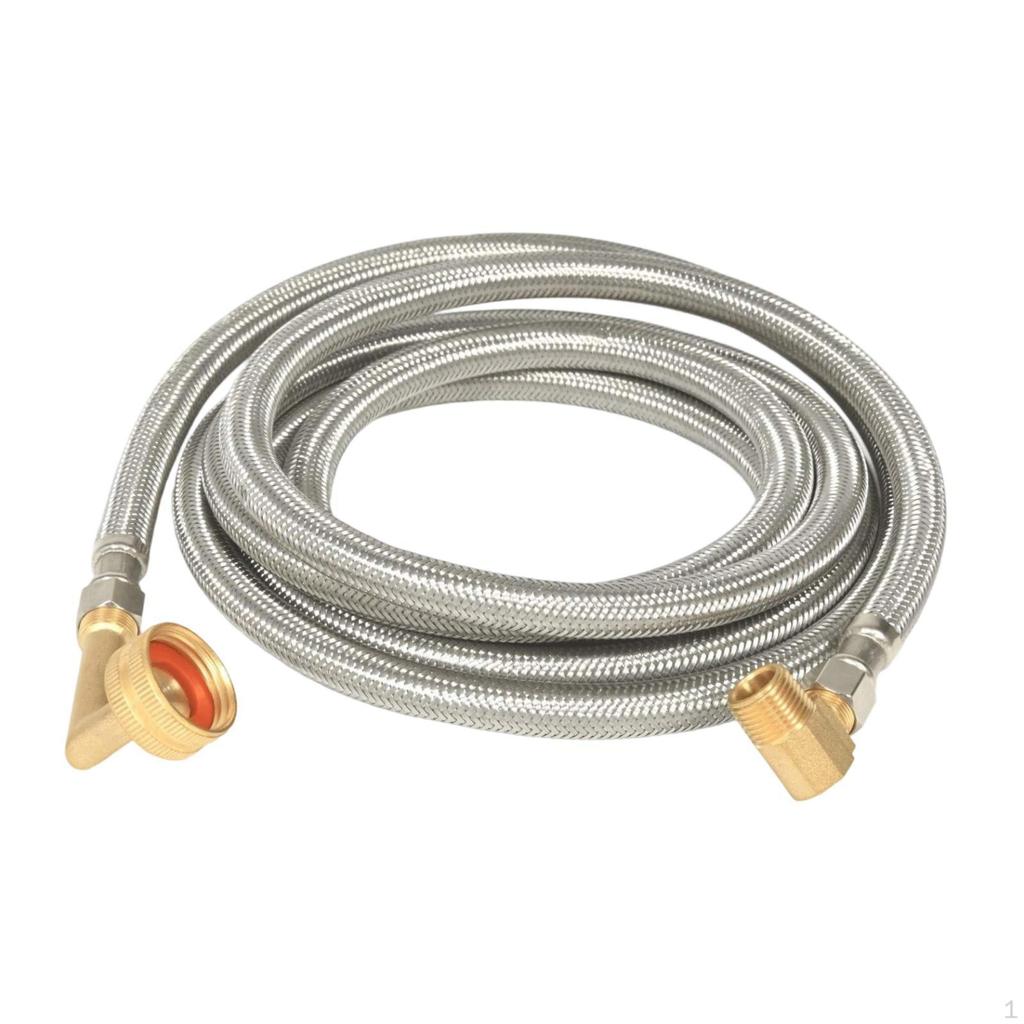 Dish Hose with 3/8" Male Elbow And 3/4" FHT Fittings. Reliable, Easy
