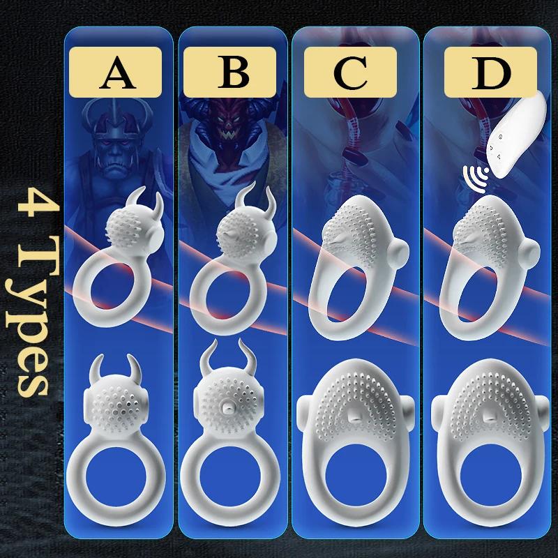 New Vibrating Cock Rings Vibrating Male Delay Ejaculation Clitoris Stimulation Penis Ring Vibrator Sex Toys for Men Adult