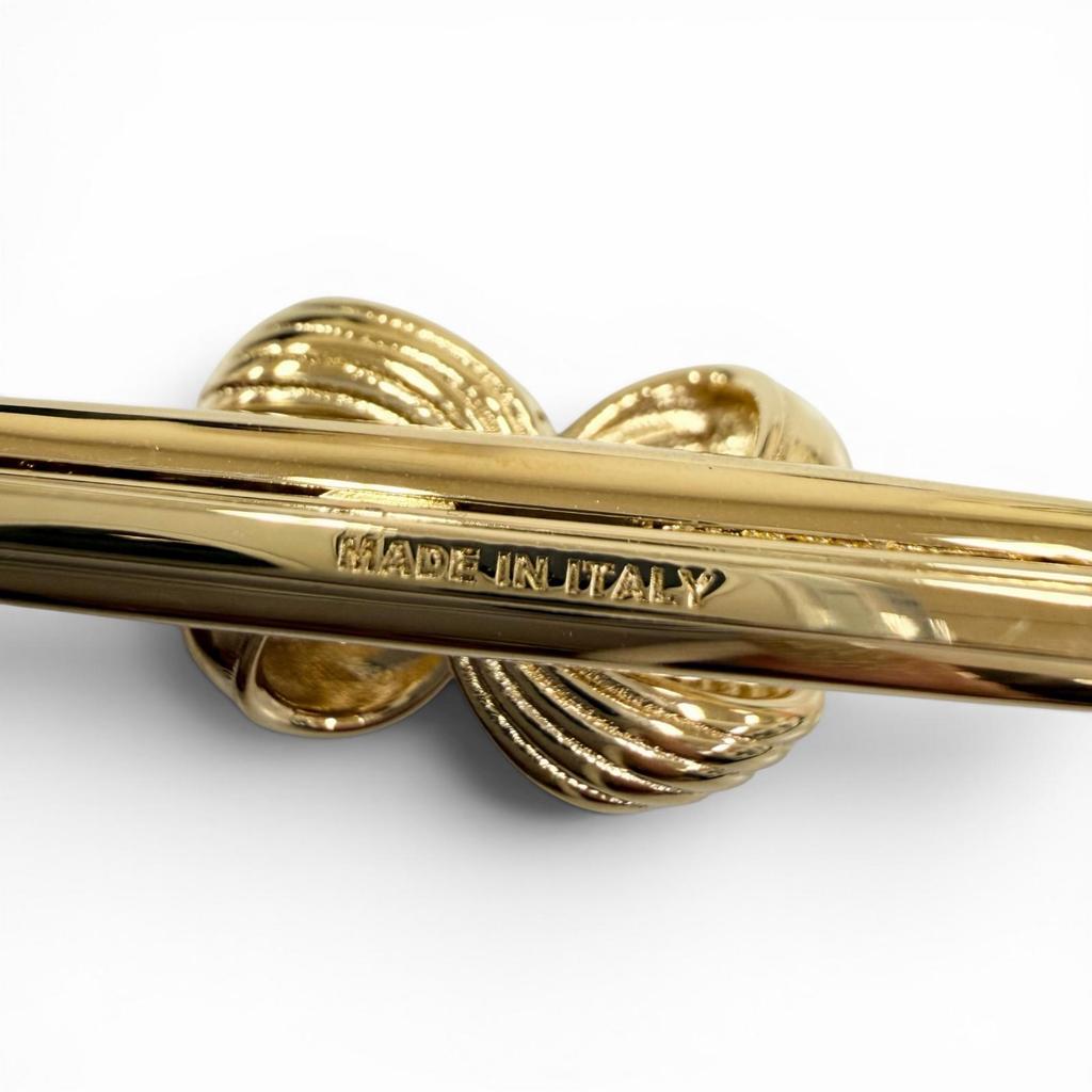 Excellent MIUMIU clip Metal Hair Barrette hair accessory gold metal Women 5IF273 Used
