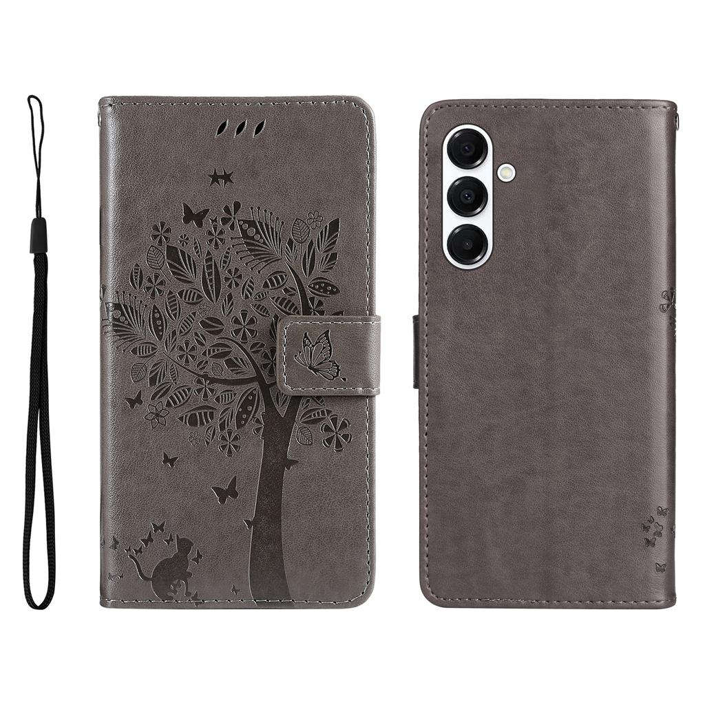 Für Samsung Galaxy A16 4G/Galaxy A16 5G/Galaxy A17 5G/Galaxy A26 5G Handyhülle mit Ständer Katzenbaum-Muster Leder-Portemonnaie Handy-Cover