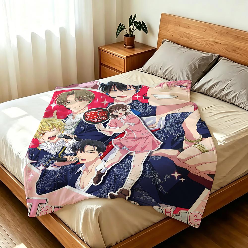 Tamon-Kun Ima Dotchi Tamon'S B-Side Throw 240G Flannel Blanket Lightweight Soft Skin-Friendly Summer Thin Throw Blanket