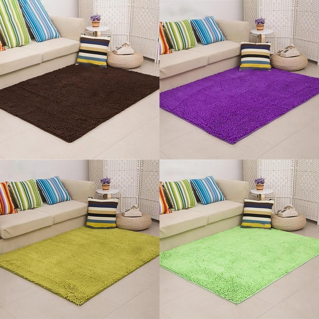 Beautifully Crafted Long Microfiber Shaggy Non Slip Bath Mat Absorbs Moisture For Safety