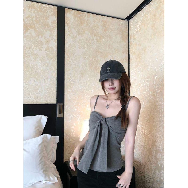 

Wild Spicy Korean Girl Diary Slightly Chubby Women s Long Sleeve T-Shirt Pure Desire Slim Fit Cardigan Pants Plus Size Set Gray Sling 3XL