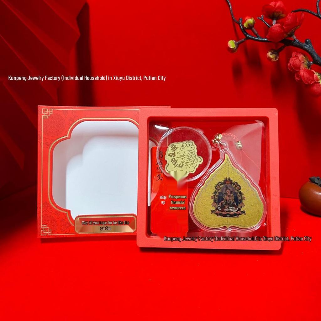 999 Pure Gold Zodiac Guardian Phone Sticker - Colorful Zodiac Buddha Scenic Gift