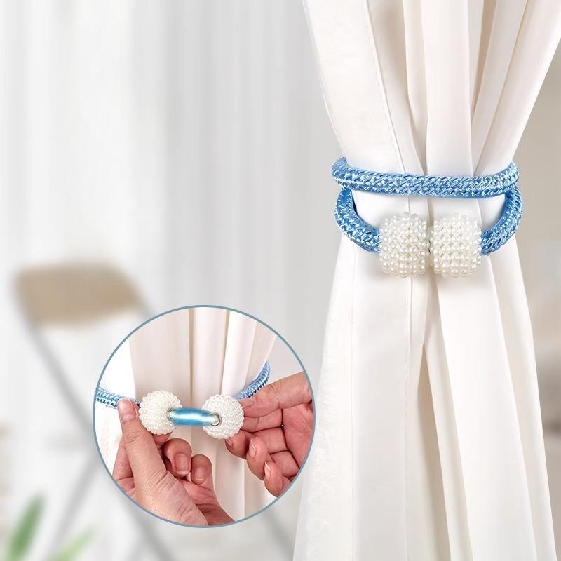 Pearl Magnetic Curtain Clip Curtain Holders Tie Back Buckle Clips Hanging Ball Buckle Tie Back Curtain Decor Accessories