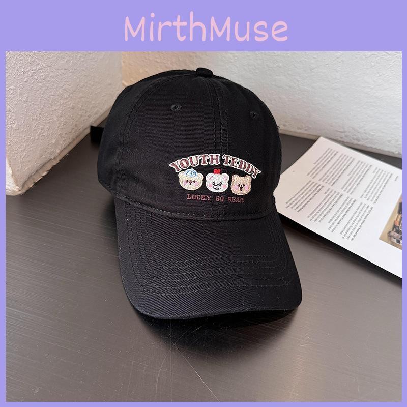 Cap Baseball Fashionable With Little Bear And Letter Embroidery Design For Daily