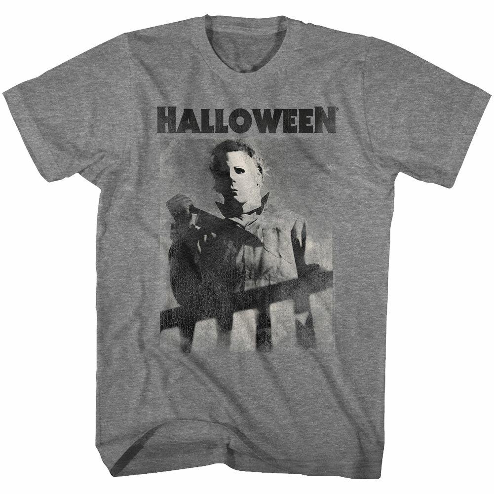Halloween Horror Movie Franchise Michael Myers Top Of Stairs Men T Shirt XXL