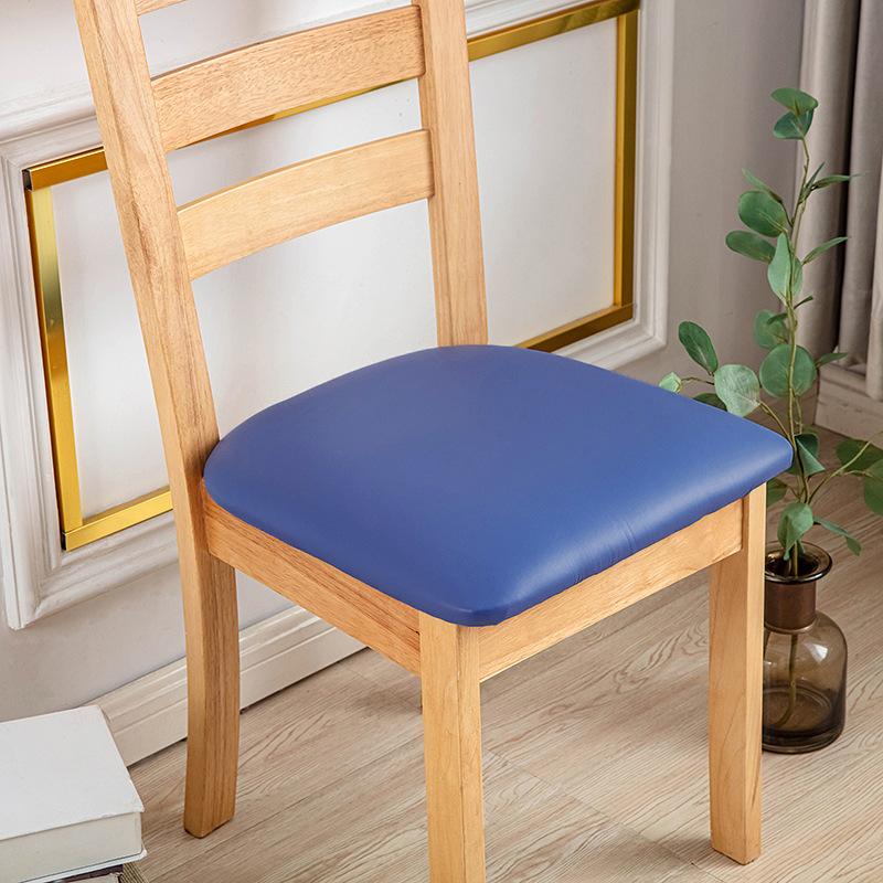 Elastic Three-proof PU Technology Cloth Chair Cover, Button-type Dust Chair Cover, Thickened Imitation Leather Seat Cover