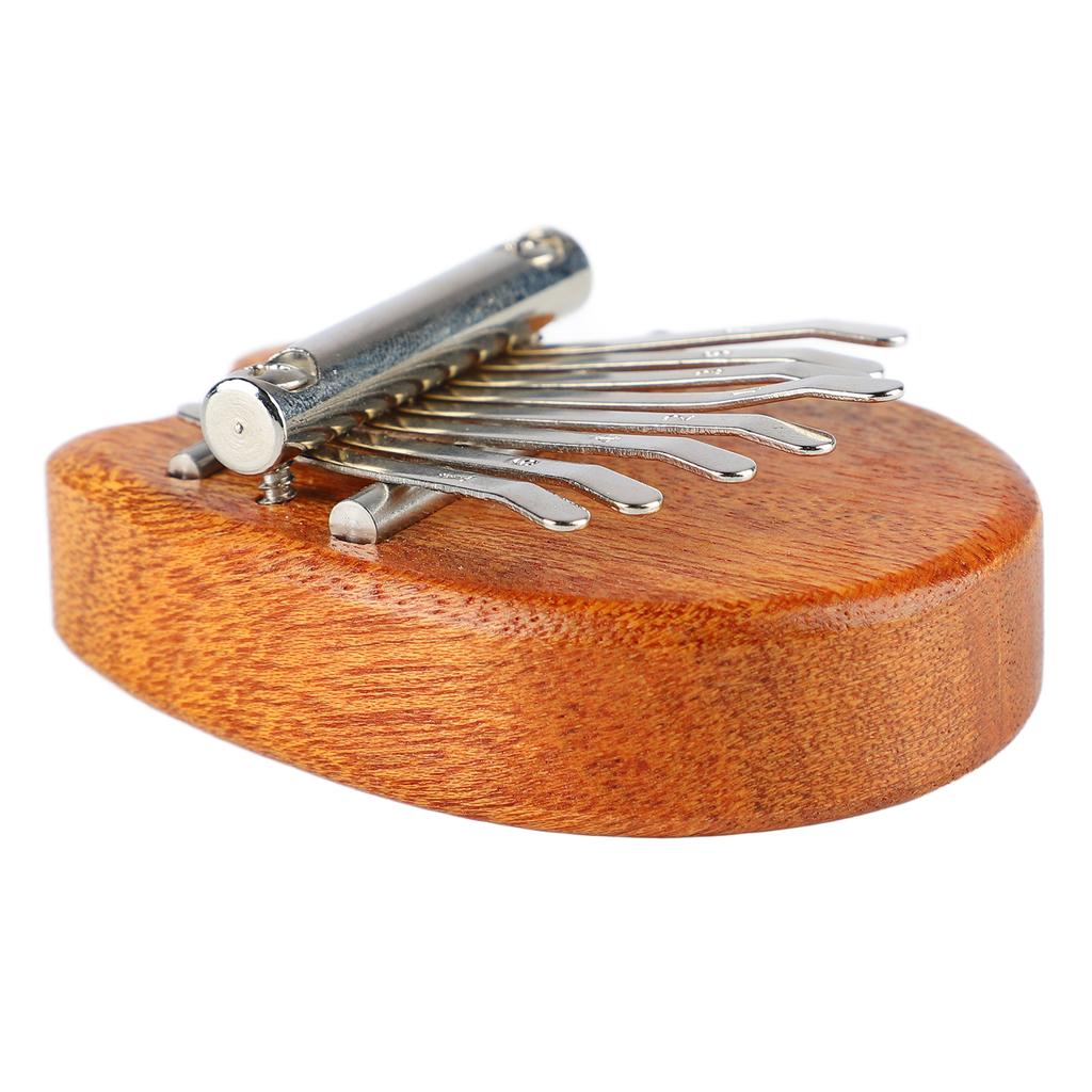 Mini Kalimba 8 Tangenter Tommelpiano Massivt Tre Barnegave for Nybegynner Bærbar med Lanyard