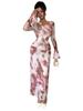 2025 Elegant Tie-Dye Mesh Dress with Stylish Design