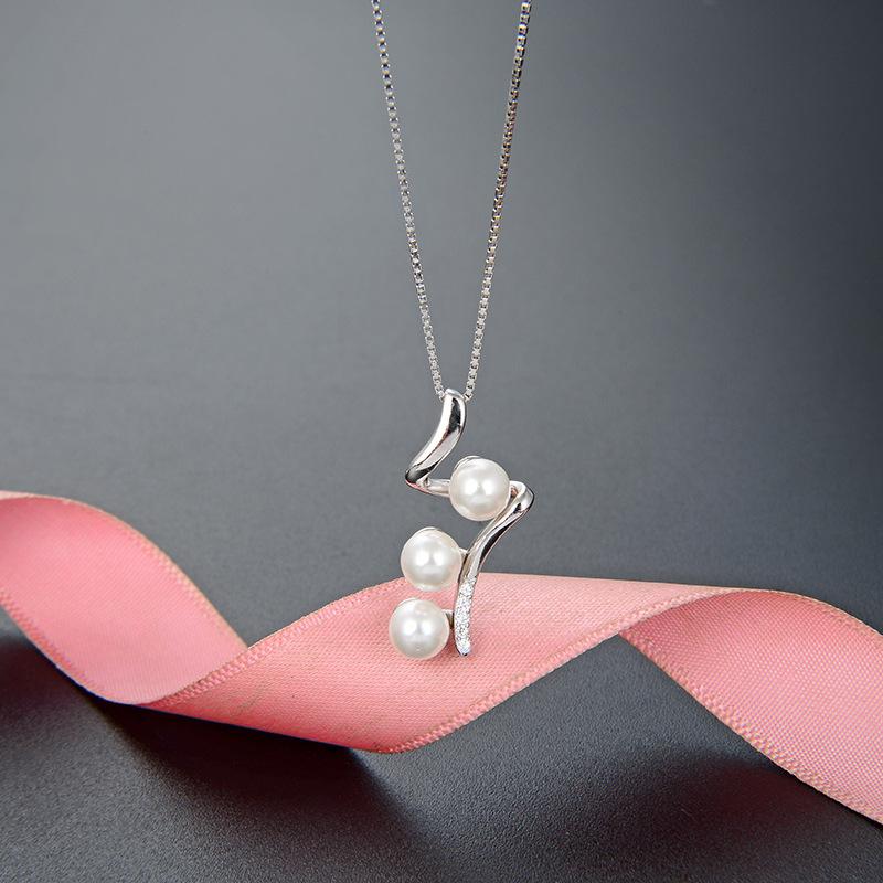 Lindon 925 Sterling Silber Klassische Damen Halskette Anhänger Zirkon Mode Geschenk