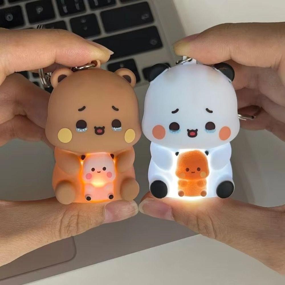 3 Hlasové zprávy Bubu Dudu Hlasové hračky Roztomilý design Noční světlo Nová klíčenka Bubu Dudu