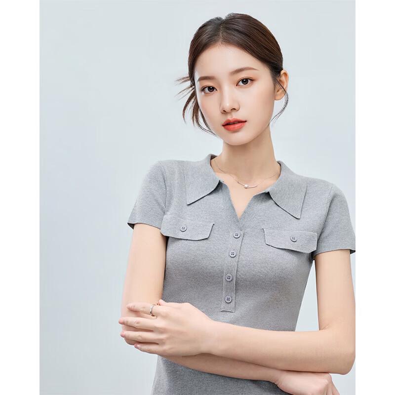 IEF 2026 Spring/Summer Elegant Slim-Fit Knit Top