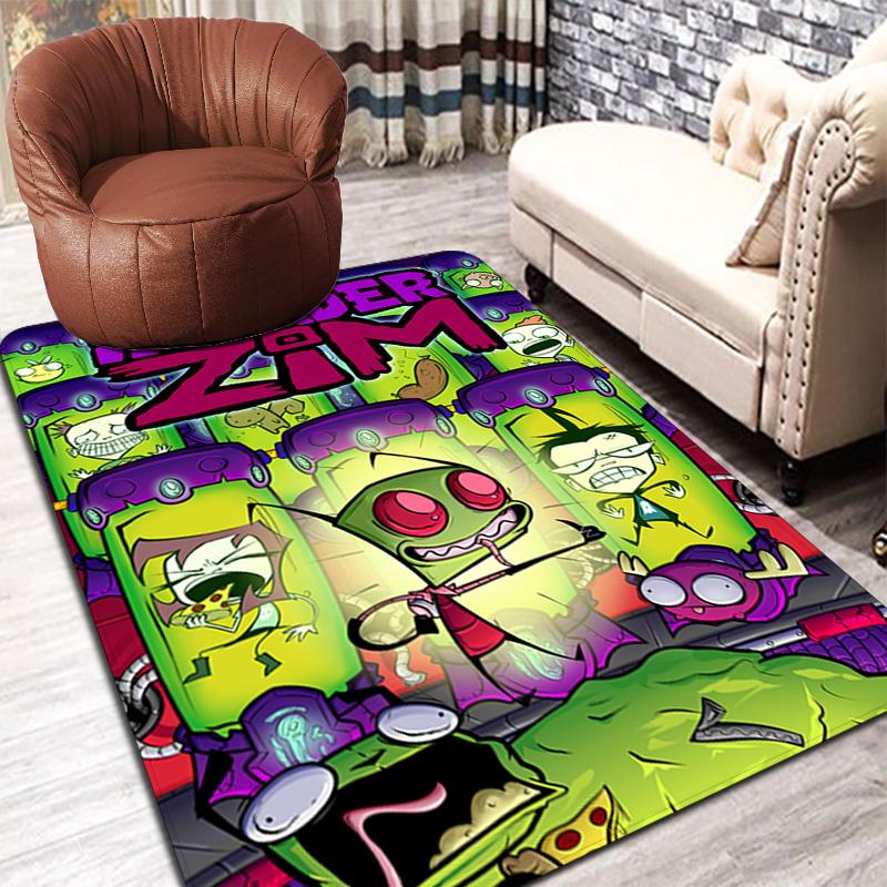 Invader Zim Rug Floor Mat for Living Room or Bedroom Soft and Comfortable Carpet a Gift for Birthday and Holiday.ZFF0913049