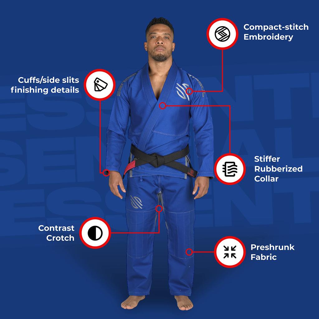 Sanabul Essentials BJJ Gi Please refer to the special size V.2 Ultralight, Shrink-Resistant (Blue A0) - guide.
