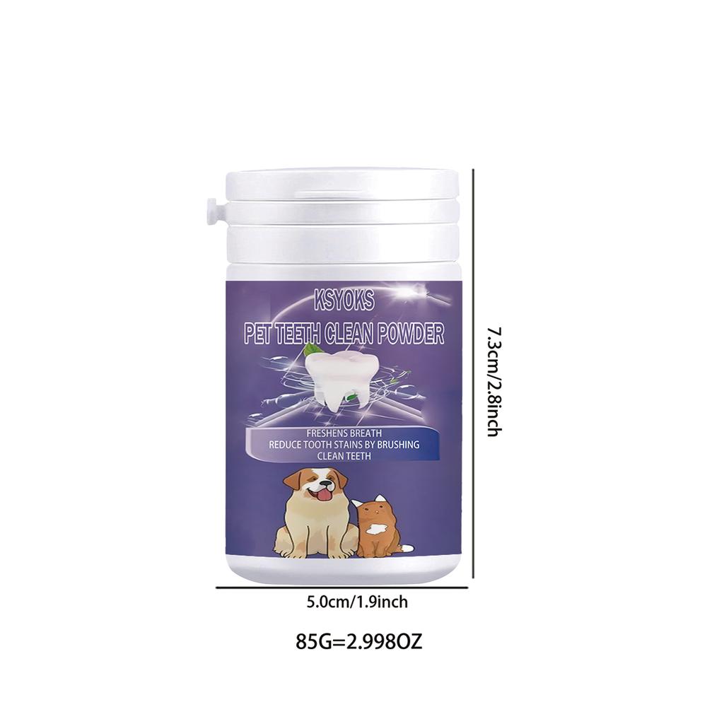 Pet tooth powder efficiently cleans the surface of teeth and helps maintain children's oral hygiene