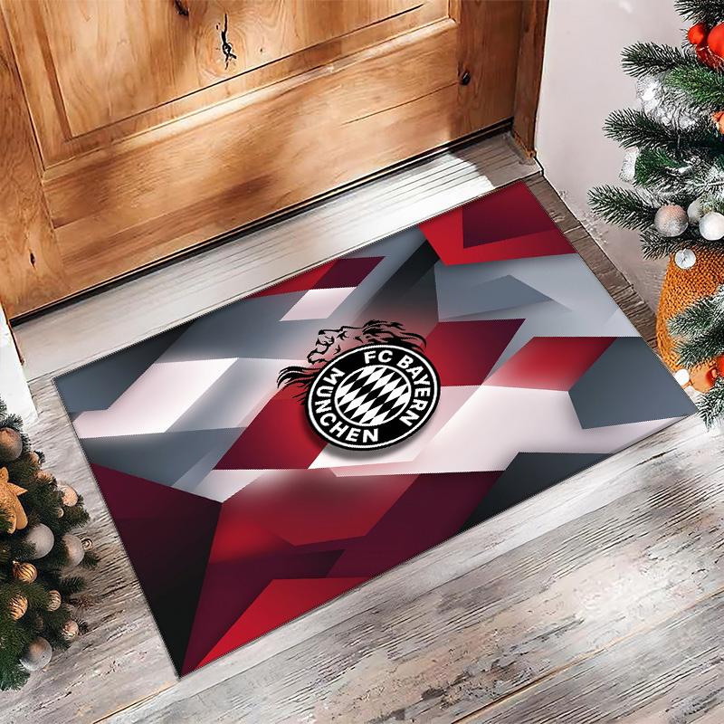 Tappeto Morbido Area Rug con Motivo Calcio Bayern Monaco Antiscivolo Tappeto per Pavimento Interno Tappetino Decorazione Sportiva per Camera da Letto