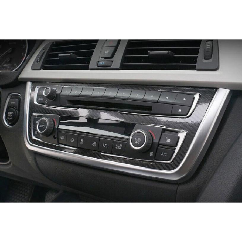For BMW 3 4 Series 2013-2019 Matte Silver Central Console CD Button Cover Trim