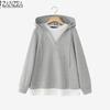 ZANZEA Women Casual Hoodies Long Sleeve Autumn Pullover Sweatshirt