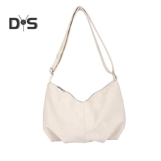 Women Crossbody Bag Large Capacity Crescent Satchel Casual Solid Color Shoulder Bag with Adjustable Strap for Daily Life Travel Shopping