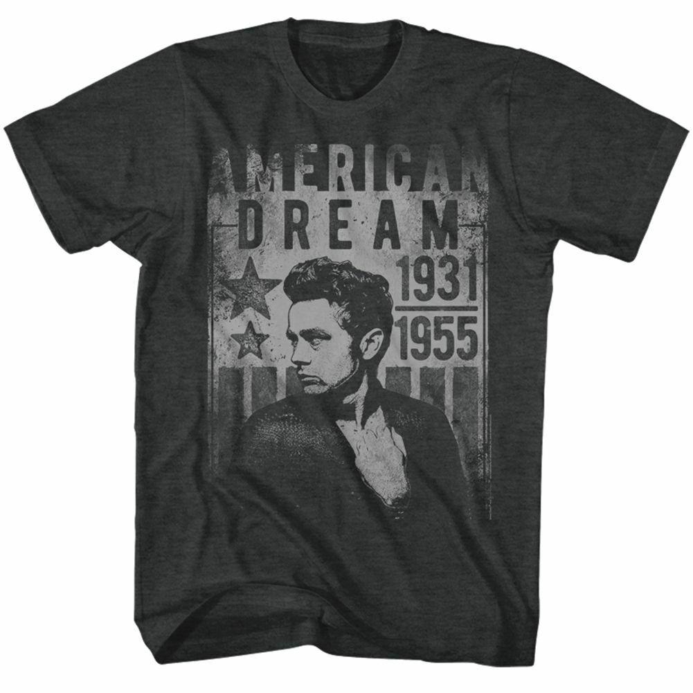

James Dean Dream Black Heather Adult T-Shirt Mens Womens Tees Top L